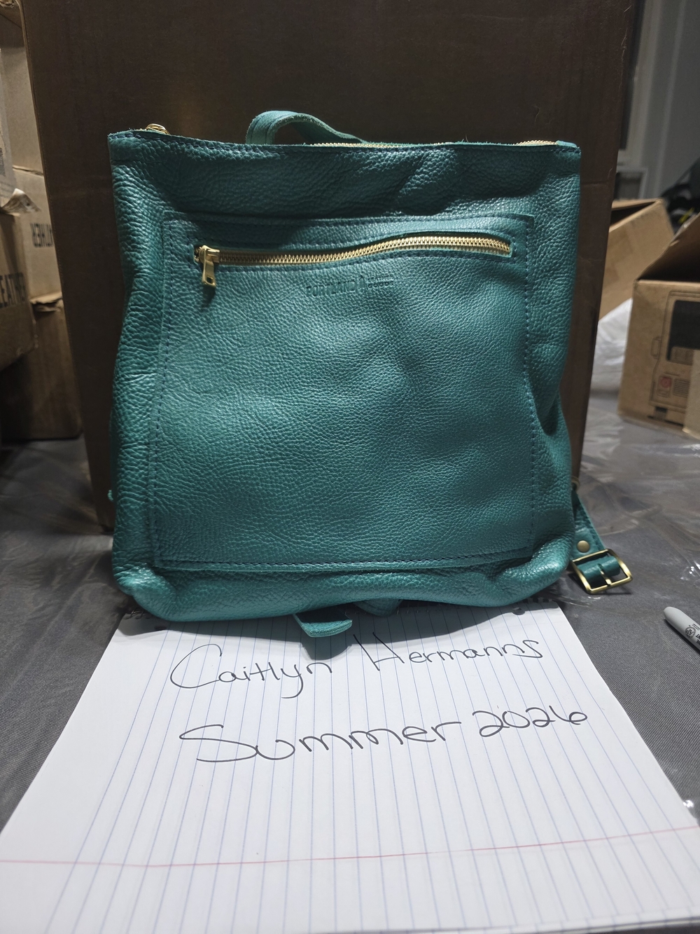Portland Leather Seafoam Classic Tote Backpack
